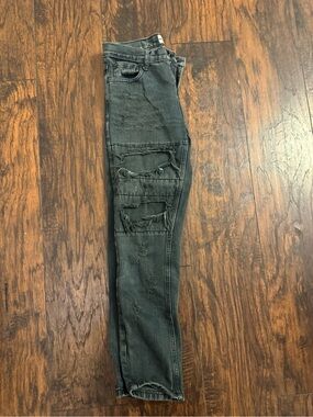 One Teaspoon Men's Distressed Charcoal Skinny Jeans